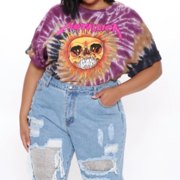 Tops - METALLICA Sun Tie Dye Tee NWT